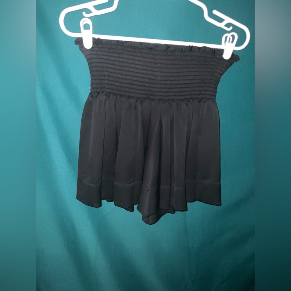 Koch Black Smocked Waist Skort - Women Shorts Skort